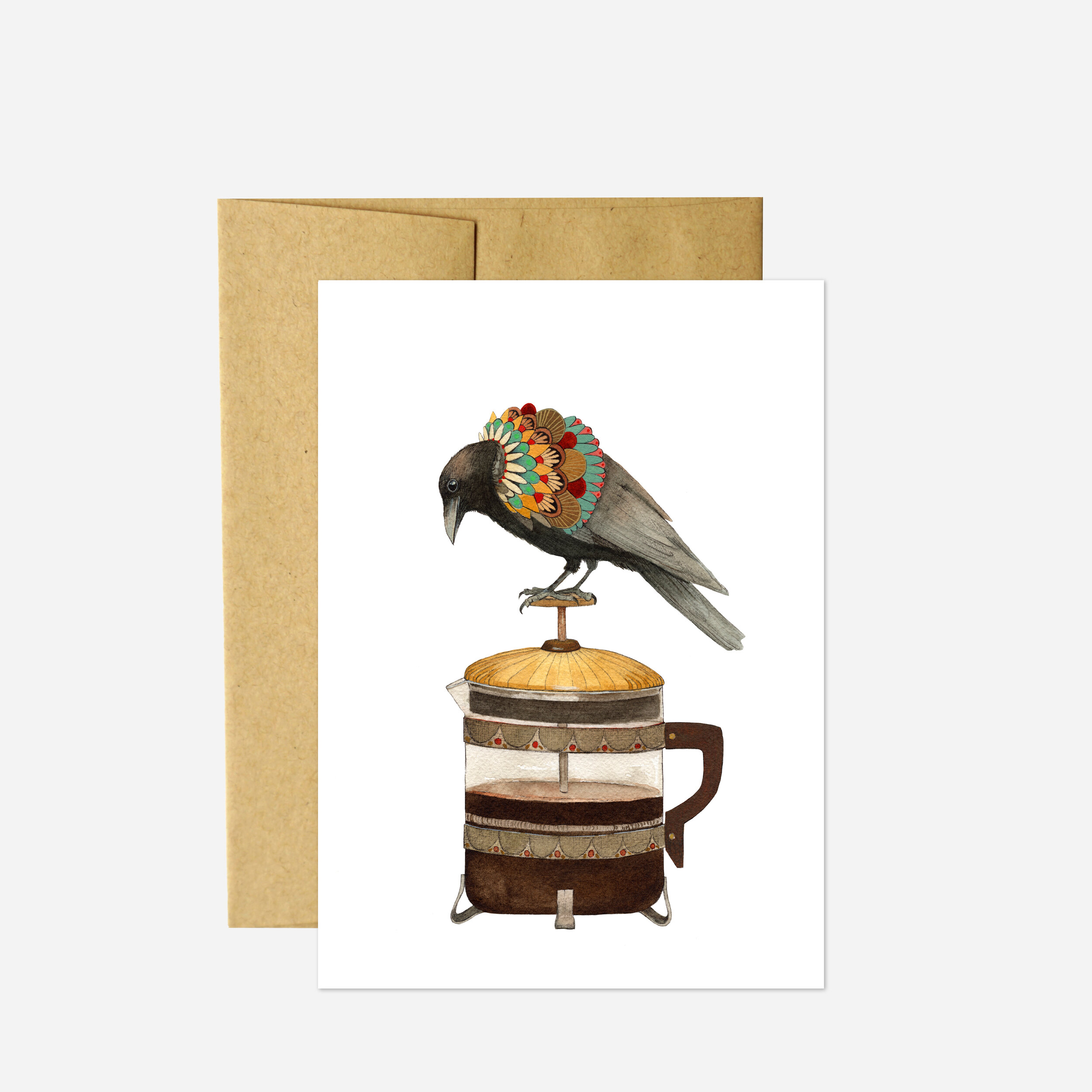 Coffee Crow Card — Polanshek of the Hills